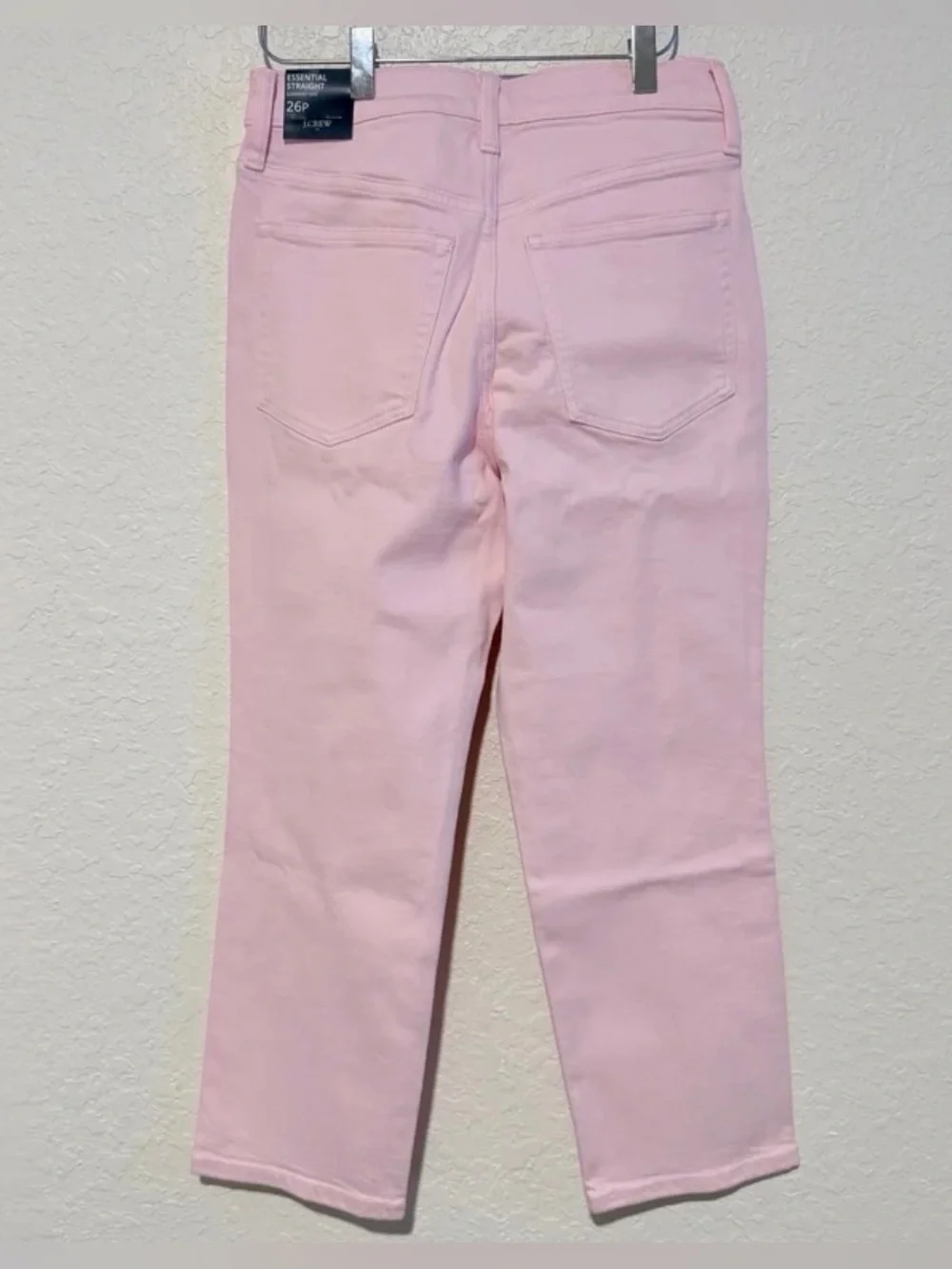 J.Crew Essential Straight Garment Dyed Denim Crop Pink NWT 26P JCrewj